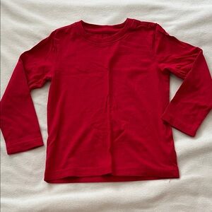 Primary Vibrant Red Long Sleeve Tee